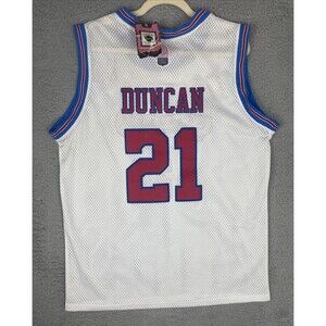 VTG Adidas ABA Jersey Tim Duncan #21 Chaparrals Spurs Mens Medium White Sewn NWT